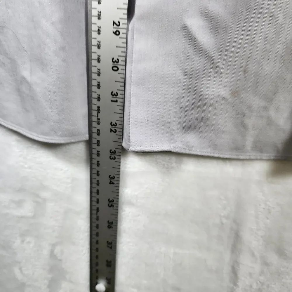 Banana Republic Standard Fit Long Sleeve‎ Button Up Shirt Gray Size XL Cotton